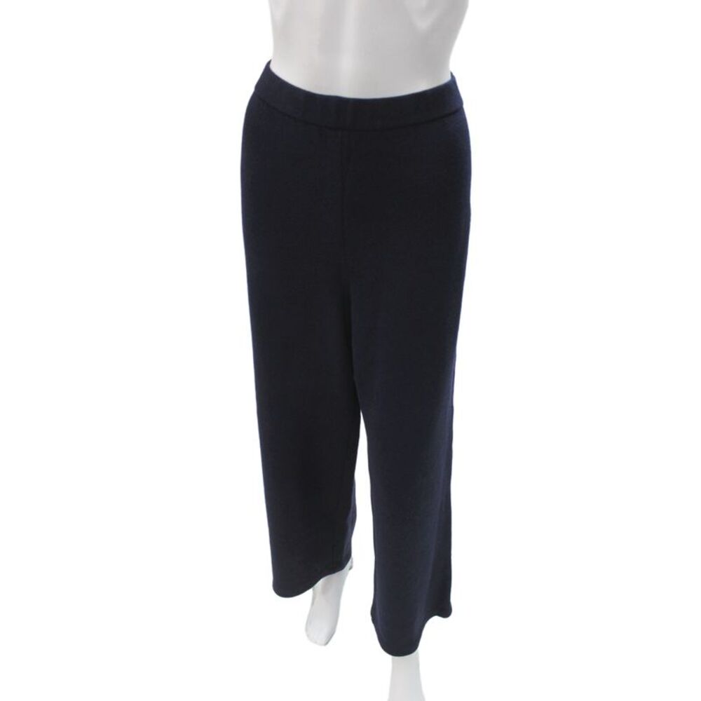 St. John Basics Women Dress Pants Dark Blue Wool Solid Size 10